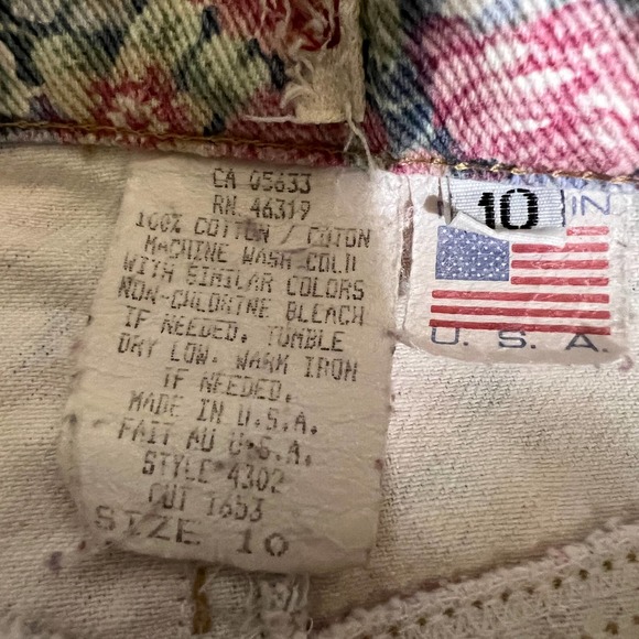 Vintage Floral Denim Midi Pencil Skirt Size 10 - Picture 12 of 12